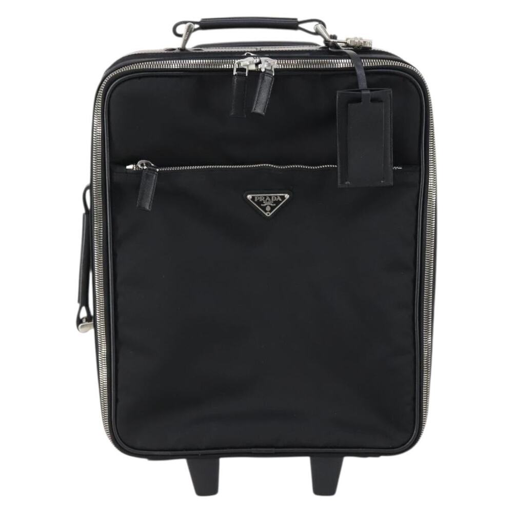 Prada Leather Suitcase Saffiano Black